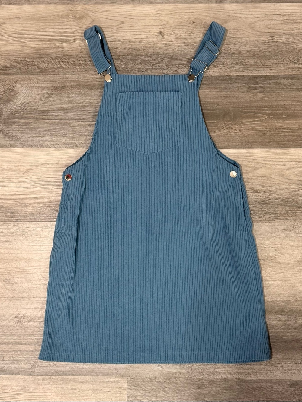 Blue Corduroy Pinafore Dress